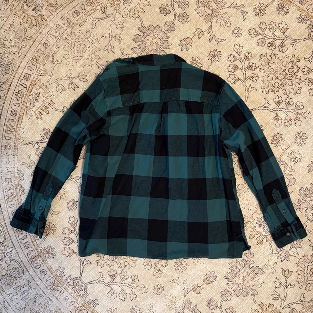 Carhartt Women’s Green and Black Plaid Flannel Shirt, Size L - Picture 2 of 2